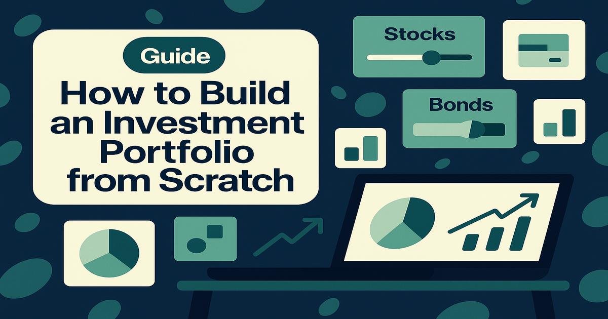 Beginner setting up a diversified investment portfolio with simple allocation