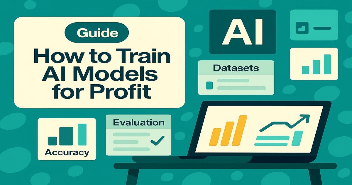 Workflow for training and selling niche AI models and datasets