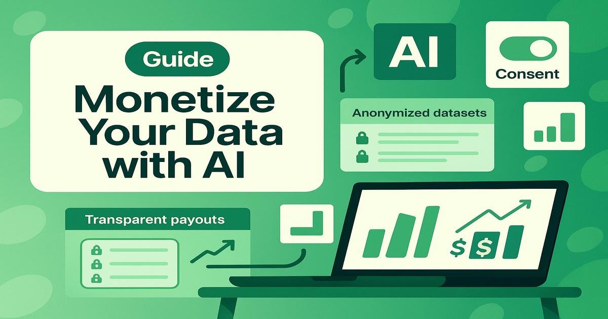Privacy-first AI data monetization: consent, anonymization, and secure cash-out