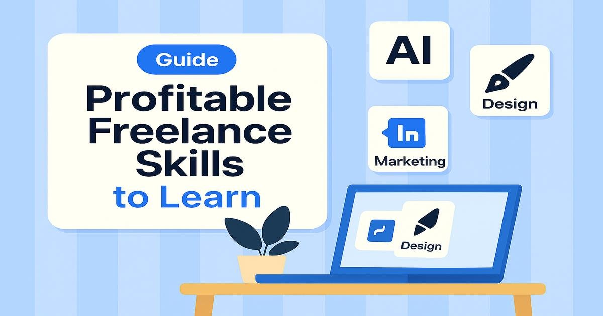 High-demand freelance skills with tools and learning paths